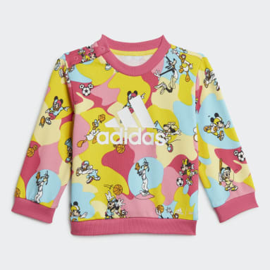 Conjunto Rato Mickey adidas x Disney Rosa Criança Sportswear