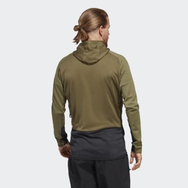 Terrex Tech Flooce Hooded Hiking Fleece Jakke Grønn