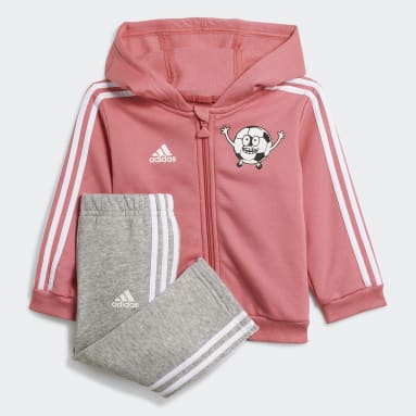 розовый Флисовый спортивный костюм Lil 3-Stripes