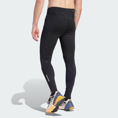Muži Běh černá Legíny Ultimate Running Conquer the Elements AEROREADY Warming