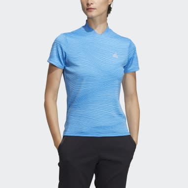 Dam Golf Blå Made to be Remade Rib Collar Shirt