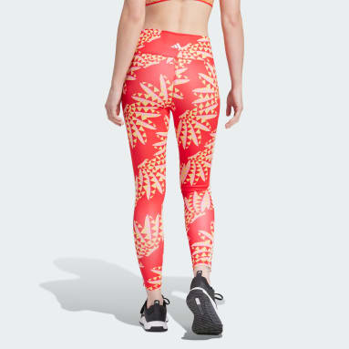 Adidas legging dames 2025 rood