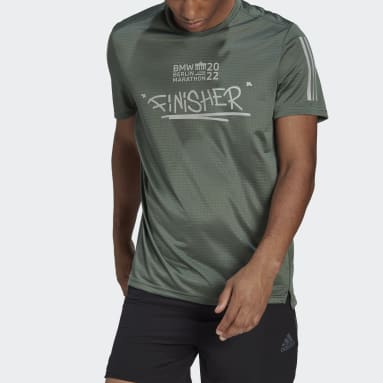 T-shirt Berlin Marathon 2022 Verde Uomo Running
