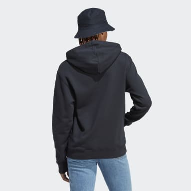 Hoodie Essentials Linear Nero Donna Sportswear