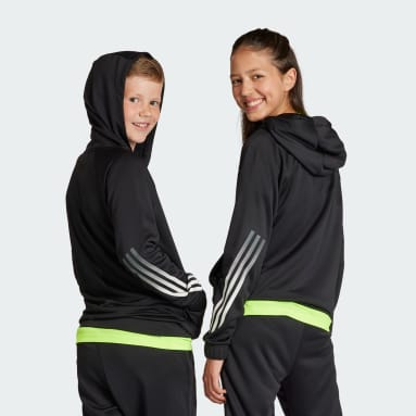 Kinder Fitness & Training Train Icons AEROREADY 3-Streifen Hoodie Schwarz