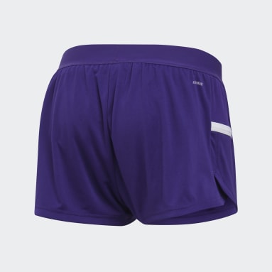 Women's Soccer Purple Team 19 Running Split Shorts