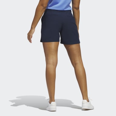 Women Golf Blue Pintuck 5-Inch Pull-On Golf Shorts