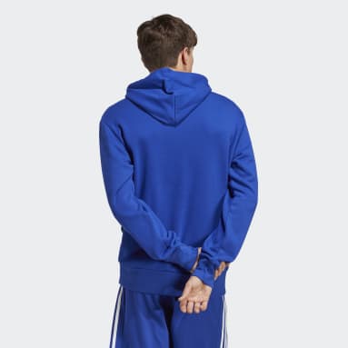 Herr Sportswear Blå Essentials French Terry Big Logo Hoodie