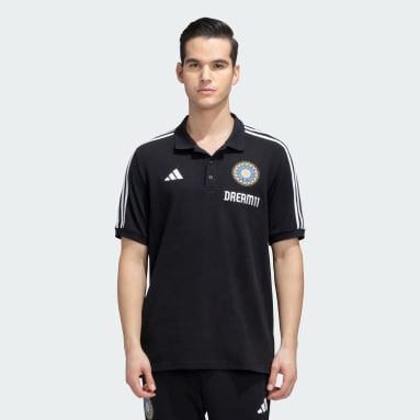 Men Cricket Black INDIA CRICKET POLO M