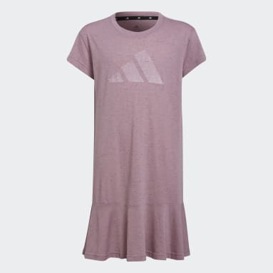 Girls Training Purple Future Icons Logo Graphic Cotton Dress