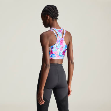 เสื้อครอปพิมพ์ลาย adidas by Stella McCartney TruePurpose Shine