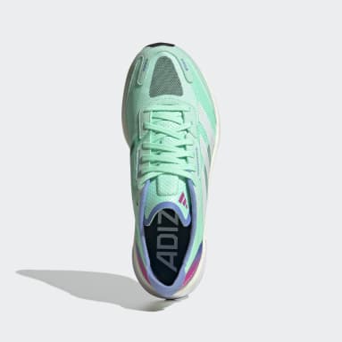 Women Running Turquoise Adizero Boston 11 Shoes