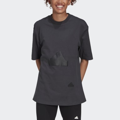 Camiseta Oversized Gris Mujer Sportswear