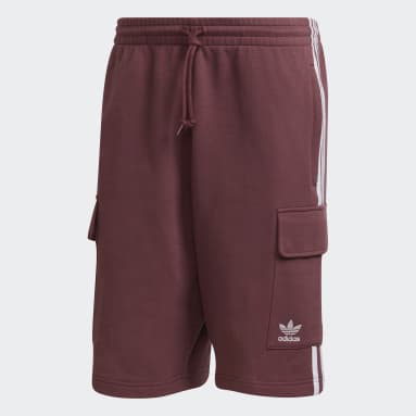 Shorts Cargo Adicolor Classics 3 Rayas Granate Hombre Originals