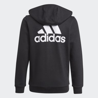 Jongens Sportswear zwart adidas Essentials Ritshoodie