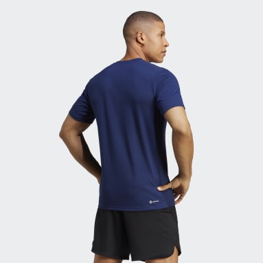 Polera De Entrenamiento Essentials  Logo Azul Hombre Training