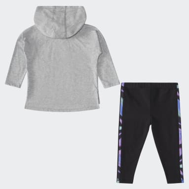 Infant & Toddler Sportswear Grey IG LS HOODTEE TIGHT SET