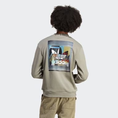 Men Originals Green Graphics Off the Grid Crew Sweatshirt