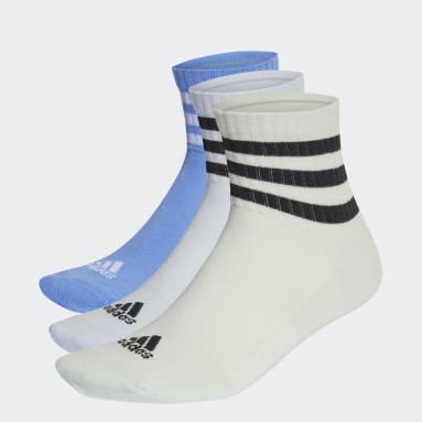 3-Stripes Cushioned Sportswear Mid-Cut Socks 3 Pairs Niebieski