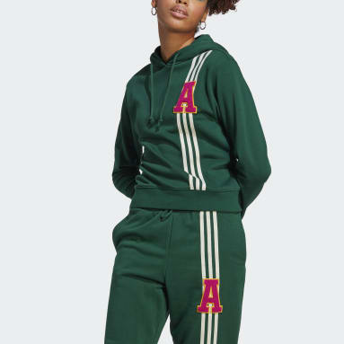 Women Lifestyle Green 오리지널스 스몰 로고 후디
