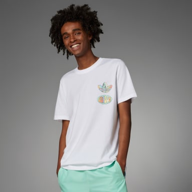 남성 originals White Enjoy Summer FB 그래픽 티