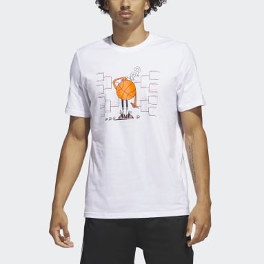 Remera Lil Stripe Bracket Graphic Short Sleeve Basketball Blanco Hombre Básquet