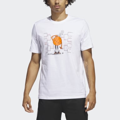 T-shirt de basketball graphique à manches courtes Lil Stripe Bracket blanc Hommes Basketball