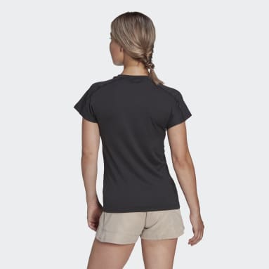 Dames Fitness En Training AEROREADY Train Essentials Minimal Branding V-hals T-shirt