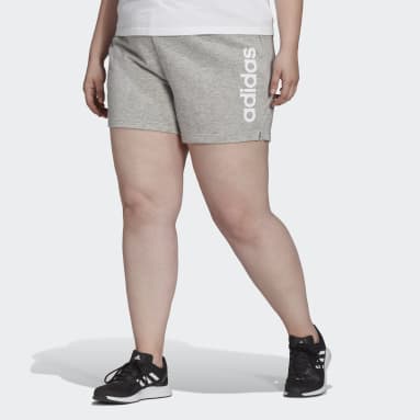 Dam Sportswear Grå Essentials Slim Logo Shorts (Plus Size)
