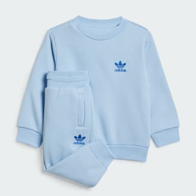 Infant & Toddlers 0-4 Years Originals Blue Adicolor Crew Set