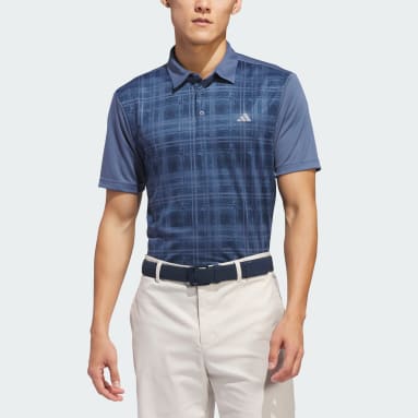 Men Golf Blue Front Polo Shirt