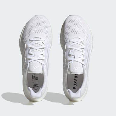 Men Running White Pureboost 23 Wide Feet Shoes