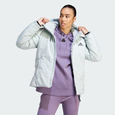 Women's adidas outdoor hooded climawarm down jacket new arrivals
