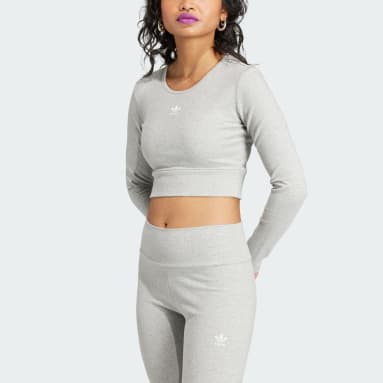 Camisola Canelada Essentials Cinzento Mulher Originals