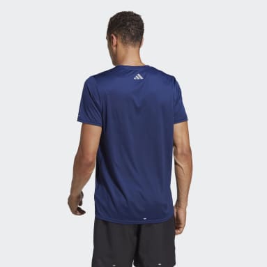 Remera Brand Love Estampada Azul Hombre Running