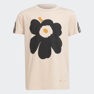 Camiseta Marimekko Primegreen AEROREADY Training 3 Rayas Estampado Floral Rosa Niña Sportswear
