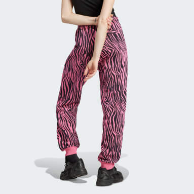 Pants Deportivos Allover Zebra Animal Print Rosa Mujer Originals
