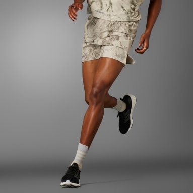 Men Running Beige Ultimateadidas Allover Print Shorts