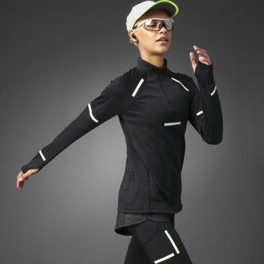 Haut à manches longues de running X-City Reflect At Night noir Femmes Course