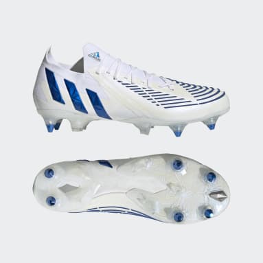 Football White Predator Edge.1 Low Soft Ground Boots