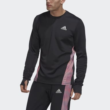 Sweat-shirt Own the Run Colorblock Noir Hommes Running