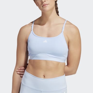 Brassière Aeroreact Training Maintien léger Bleu Femmes Training Et Fitness