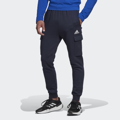 Pantalon cargo fuselé en molleton Essentials Bleu Hommes Sportswear