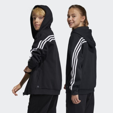Giacca da allenamento Future Icons 3-Stripes Full-Zip Hooded Nero Bambini Sportswear