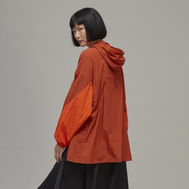 Women Lifestyle Red Y-3 Classic Light Shell Hooded Windbreaker