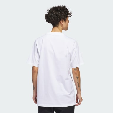 adidas D2M Plain Short Sleeve T-Shirt White