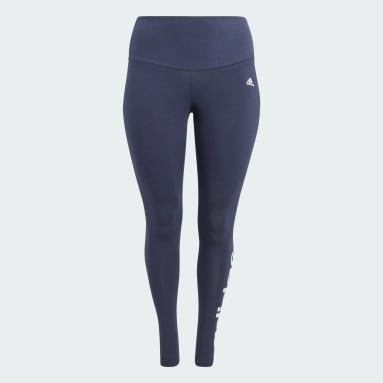 Frauen Sportswear Essentials High-Waisted Logo Leggings – Große Größen Blau
