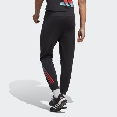 ผู้ชาย Gym & Training สีดำ กางเกงเทรนนิงขายาว Train Icons 3-Stripes