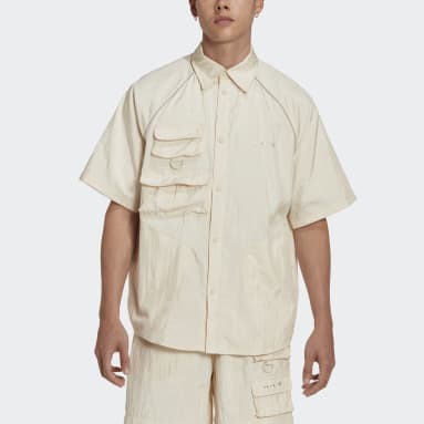 Camisa Manga Corta Reveal Beige Hombre Originals
