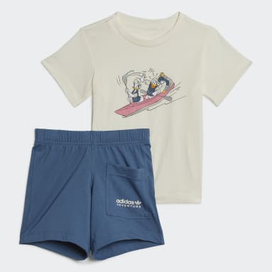 Barn Originals Vit Disney Mickey and Friends Shorts and Tee Set